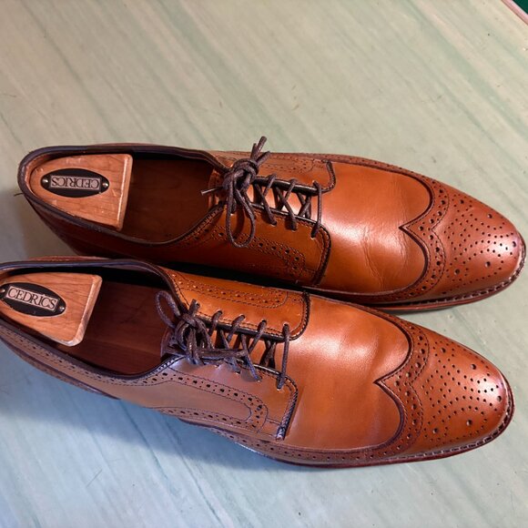 Mens Allen Edmonds 9647 Stuttgart Wing Tip Walnut Oxford Shoes Size 11 D main image 4